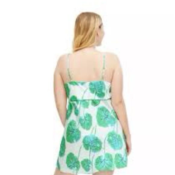 Diane Von Furstenberg Green Leaf Slip Dress - Picture 4 of 11